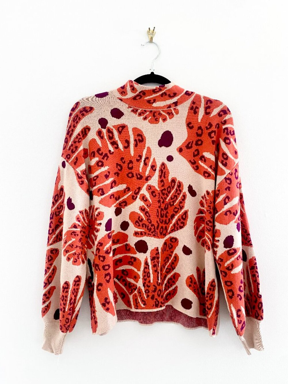 Fate Mock Neck Balloon Sleeves Pullover